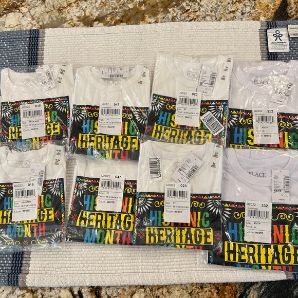 NWT Children's Place Unisex Kids White W/Hispanic Heritage Graphic Tee - Picture 10 of 10